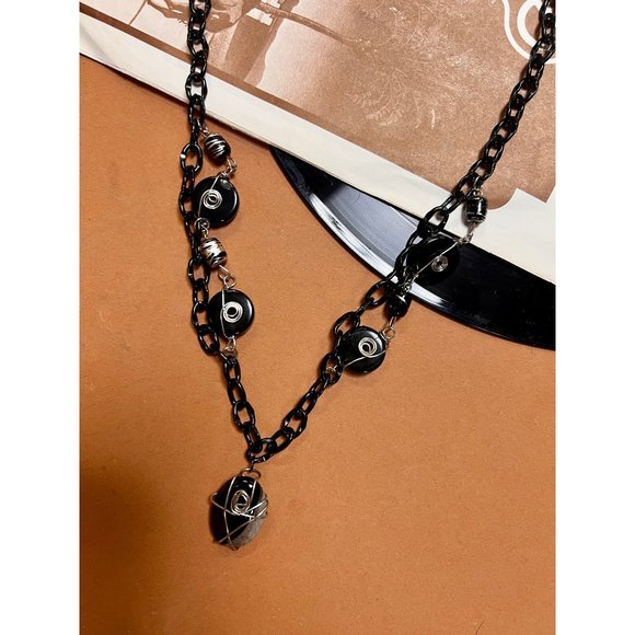 The Metallic Bead Charm Necklace - Picture 2 of 4